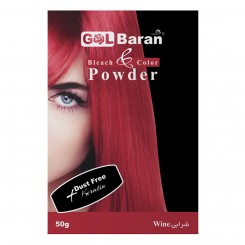 پودر دکلره رنگی گلباران شرابی حجم 50 گرم