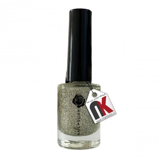 لاک ناخن اکلیلی گلباران شماره 026 رنگ طلایی نقره ای